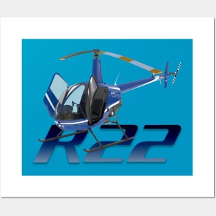 R22 helicopter Posters and Art